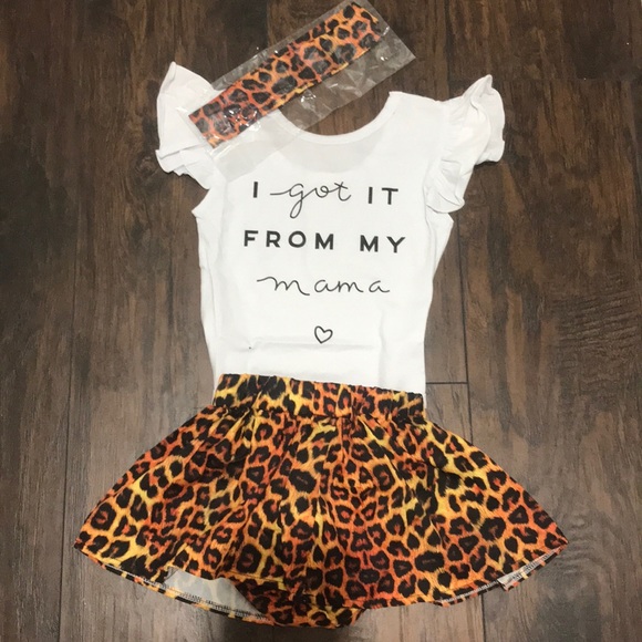 12-18 Months Outfit Set Cheetah Print - Picture 2 of 8